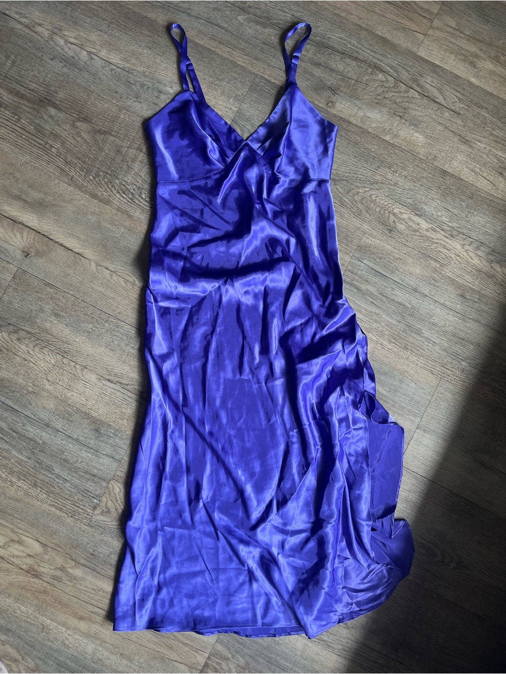 Victoria's Secret Satin Slip Maxi Dress in Vibrant Purple